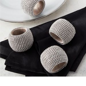 2.75"W x 2.5"D x 2.75"H.
Faceted glass jewels.
Silver